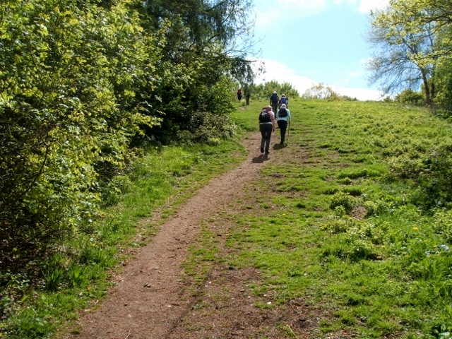 Climbing up Cooper's Hill